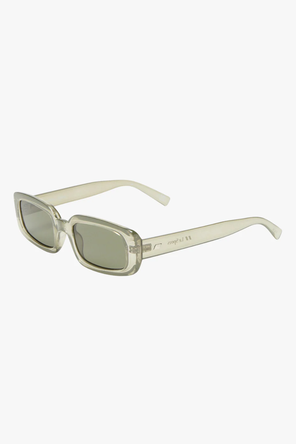 Dynamite Eucalyptus Rectangle Khaki Mono Lens Sunglasses - Image 2