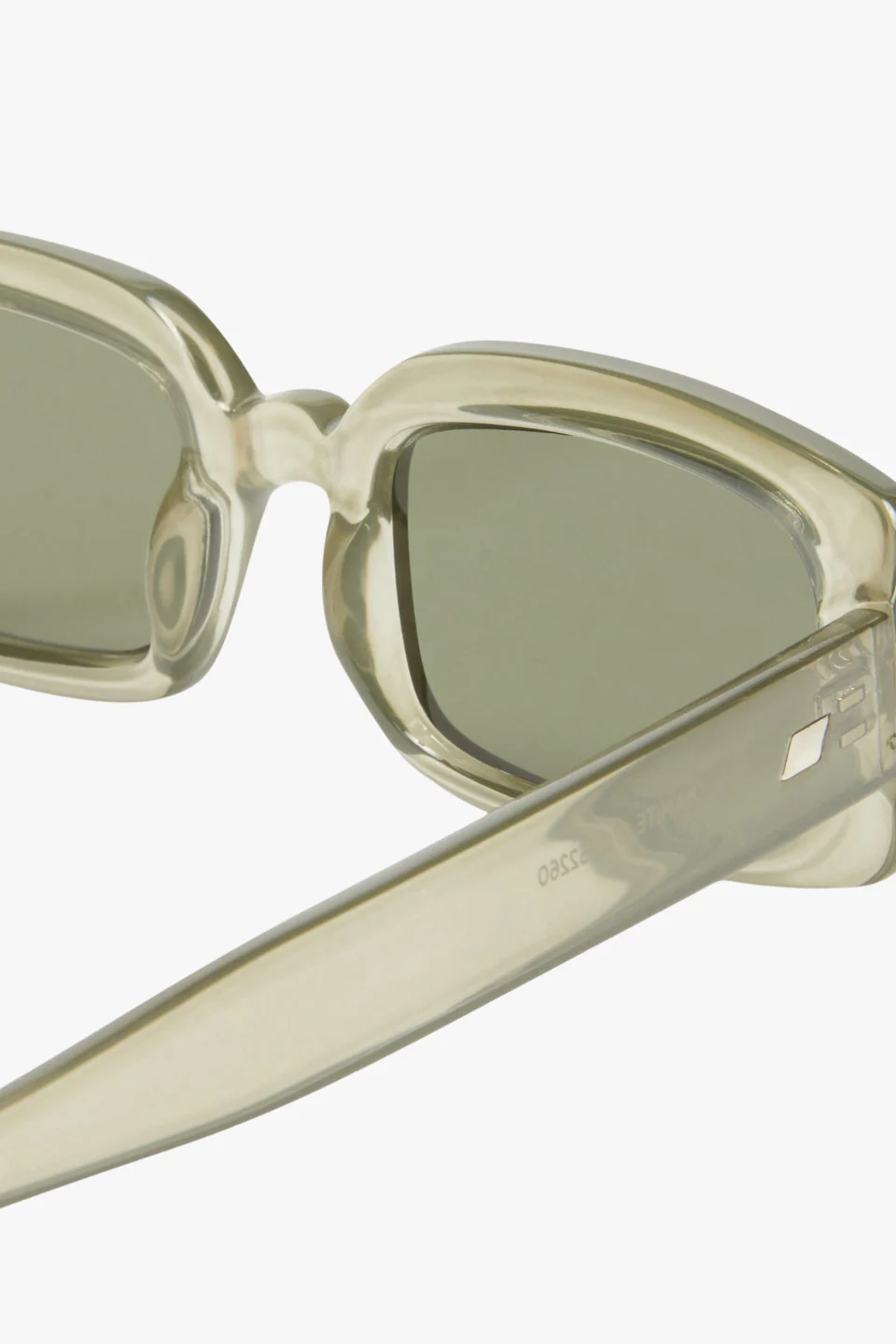 Dynamite Eucalyptus Rectangle Khaki Mono Lens Sunglasses - Image 3
