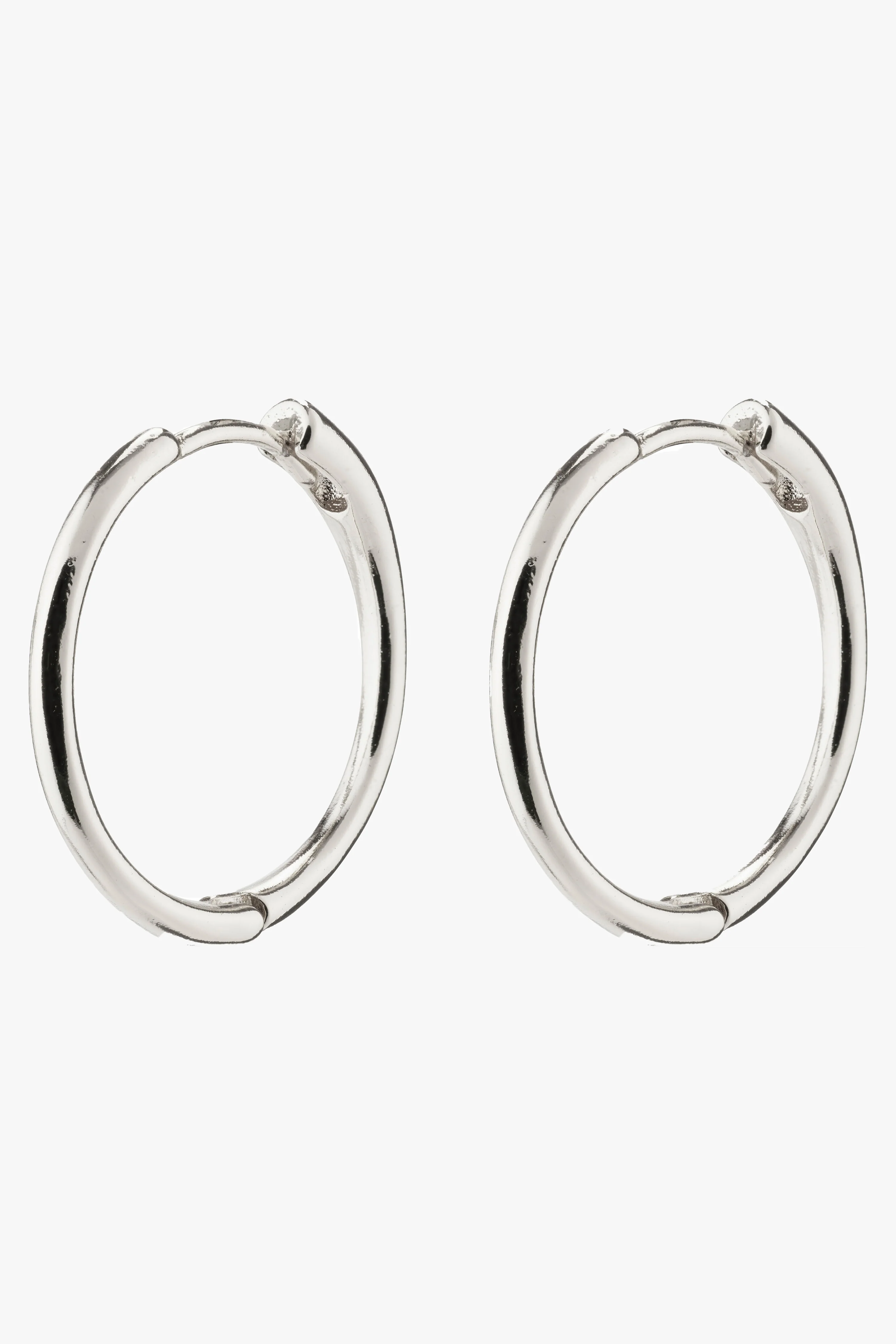 Eanna Maxi Hoops Recycled Silver Plated Earrings - Image 2