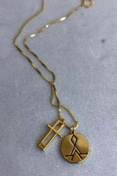 Earth Energy Charm Gold Necklace - Image 2