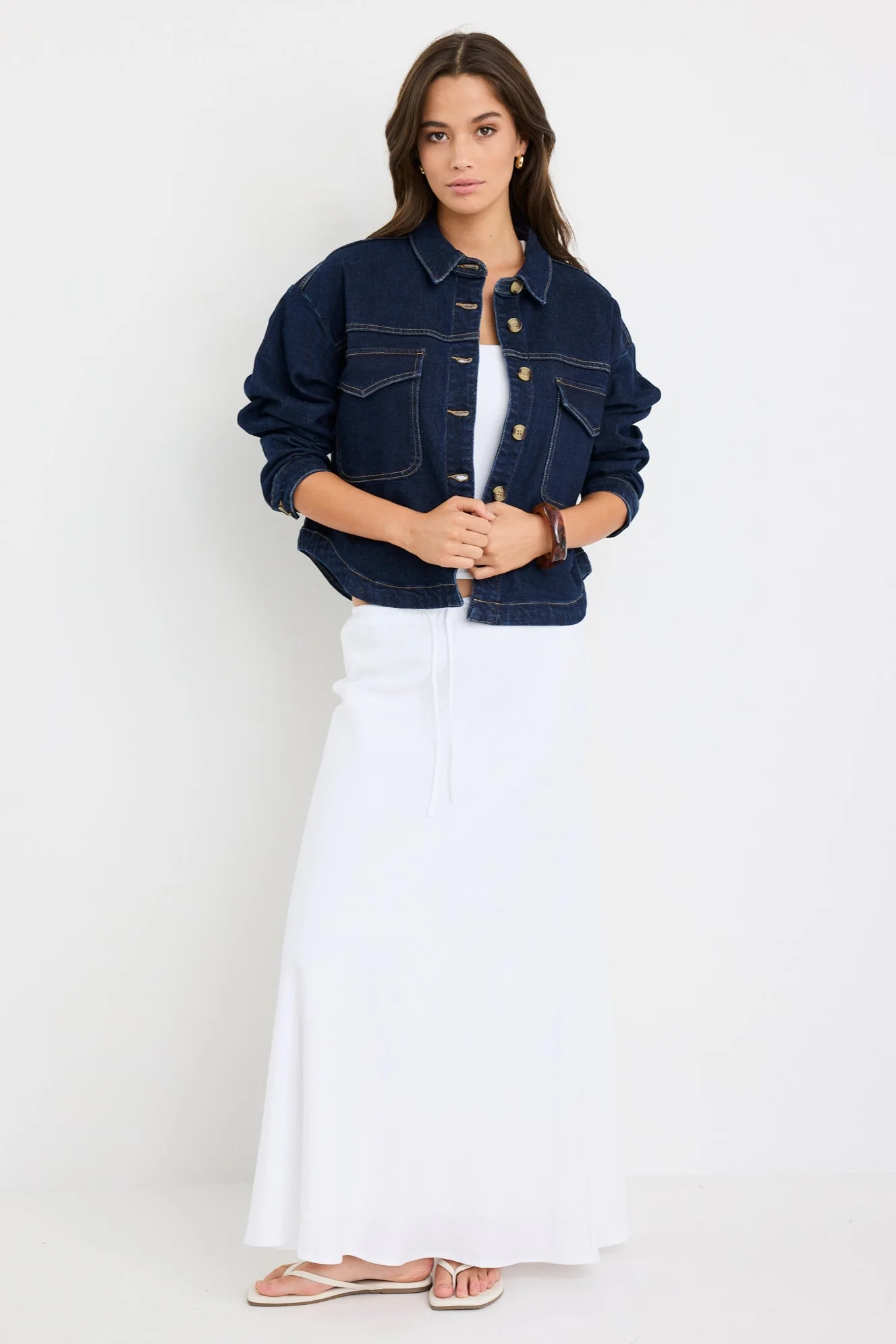 Echo Indigo Patch Pocket Denim Jacket - Image 2