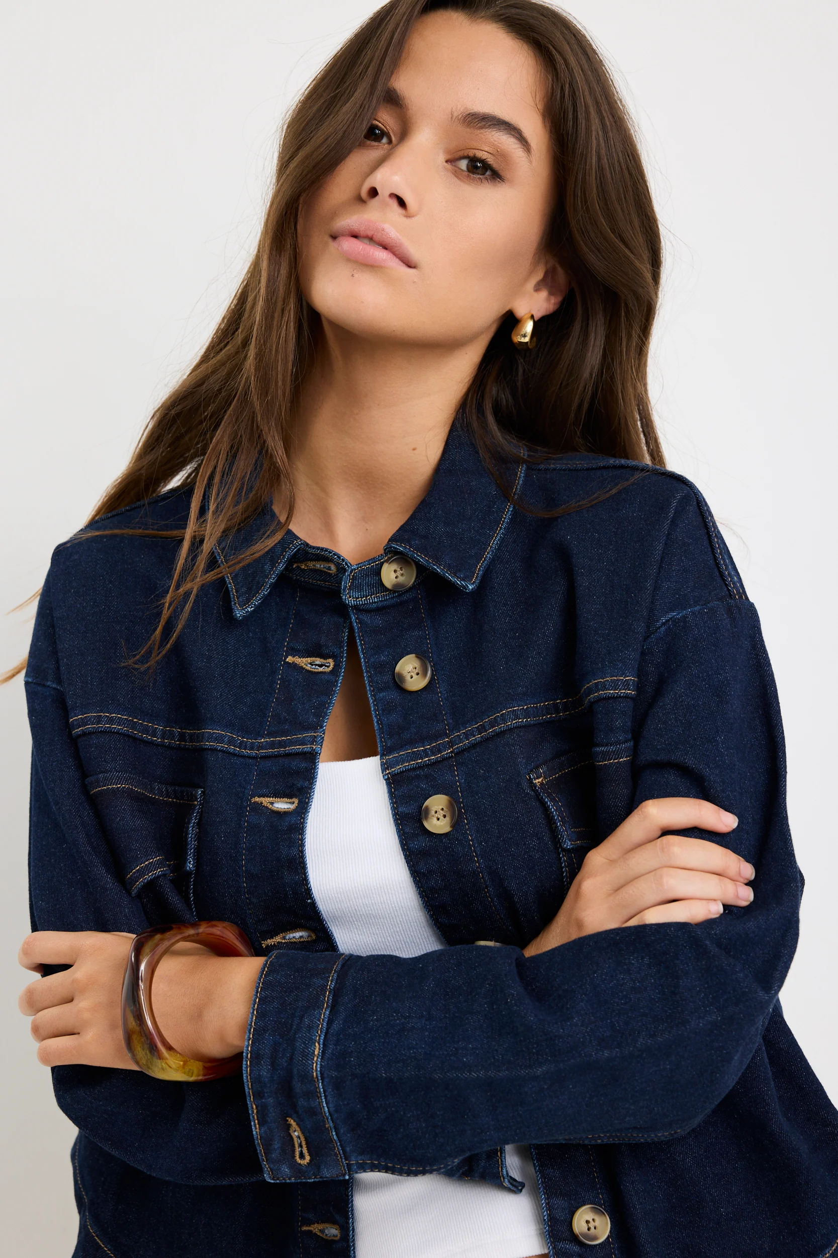 Echo Indigo Patch Pocket Denim Jacket - Image 3