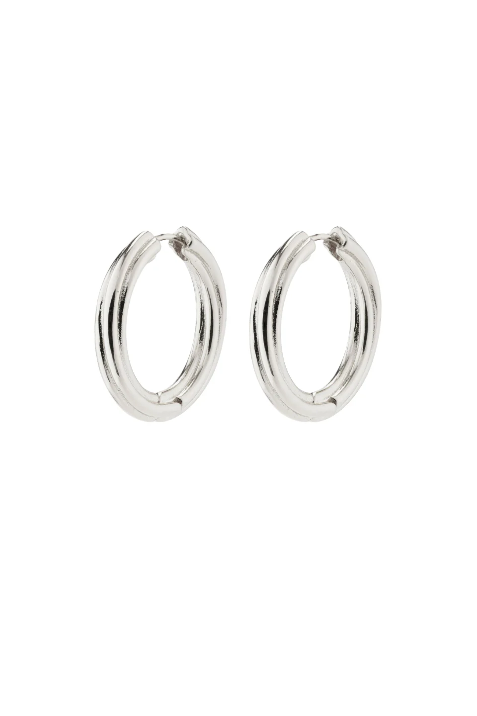 Edea Hoops Recycled Silver Plated EOL Earrings - Image 2