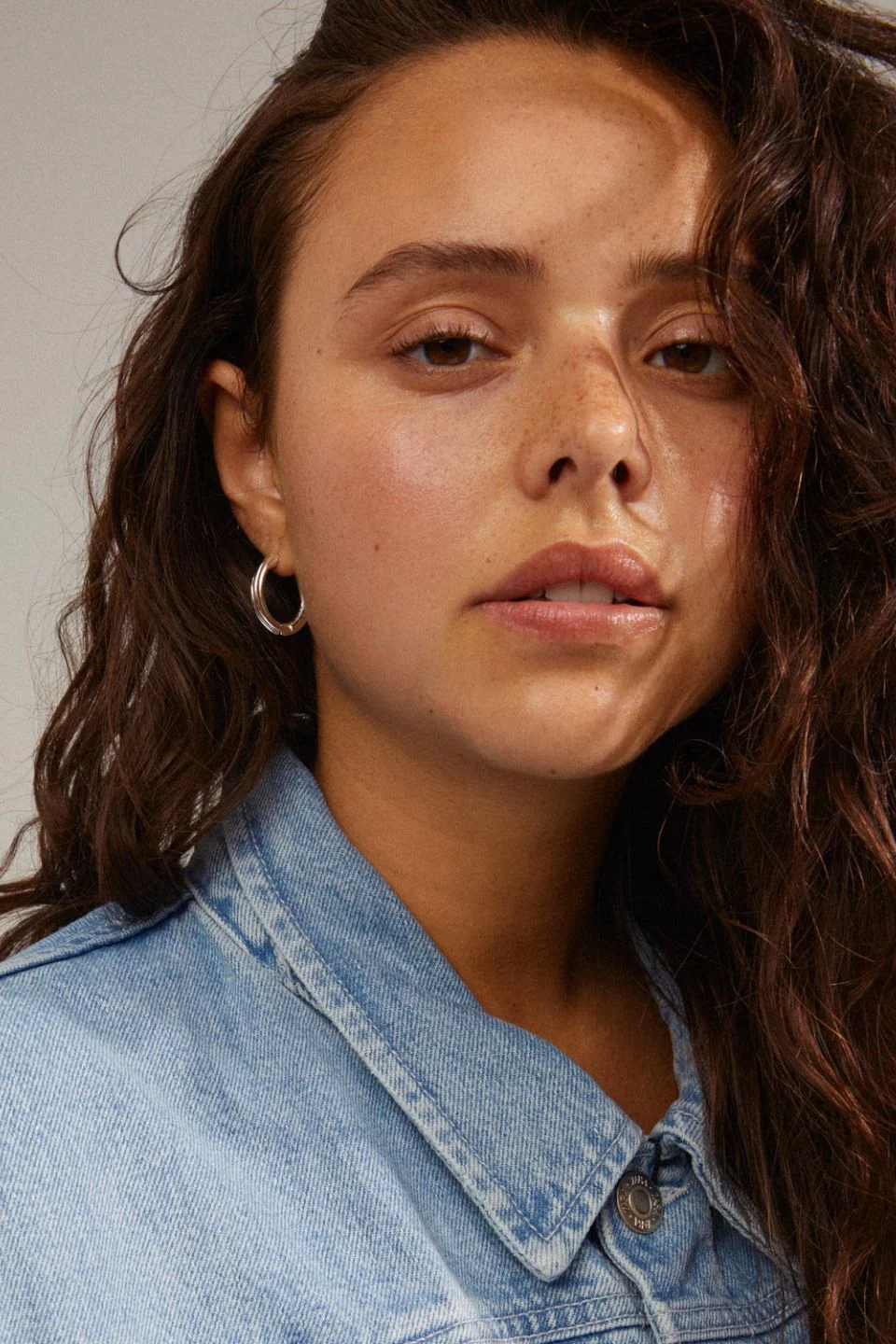 Edea Hoops Recycled Silver Plated EOL Earrings - Image 3