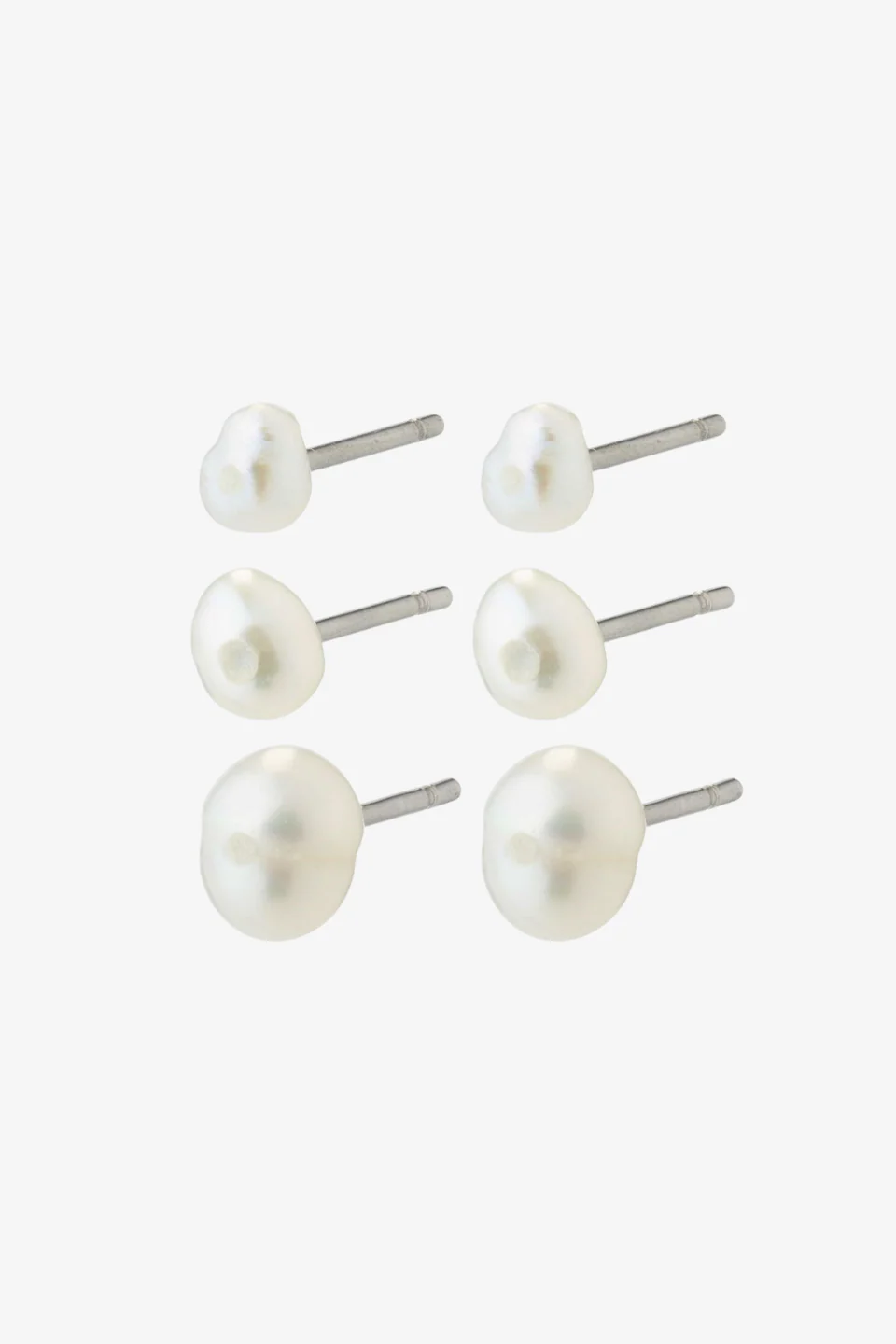 Edil Fresh Water Pearl EOL 3 in 1 Set Stud Earrings
