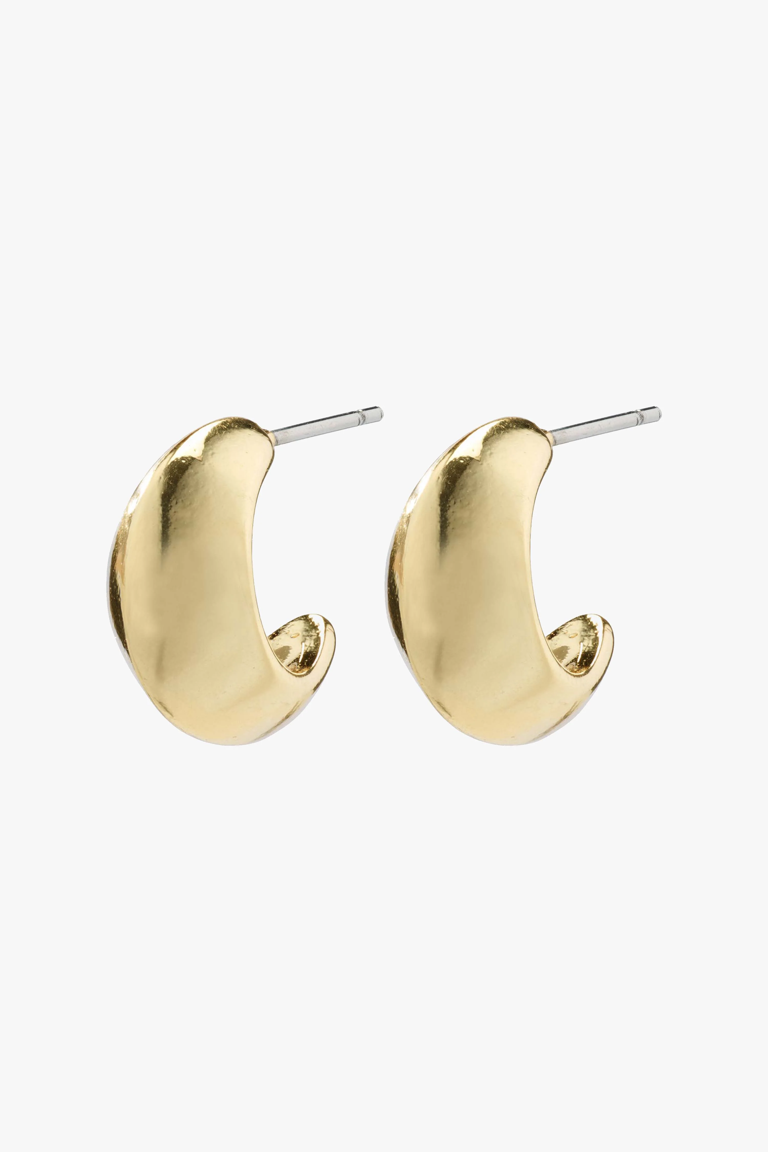 Edwina Chunky Mini Hoop EOL Earrings Gold Plated - Image 2