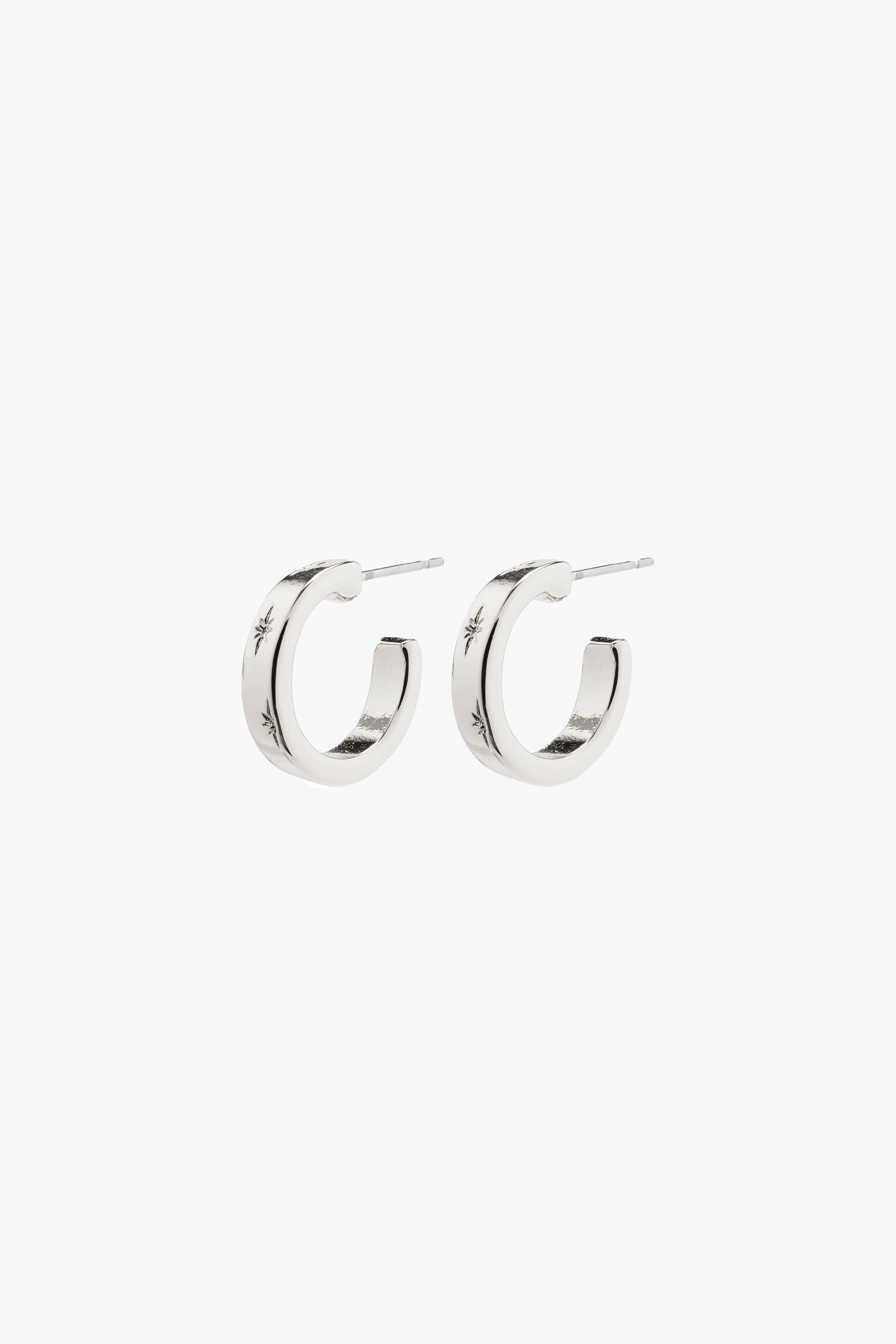 Efia Huggie Hoop Silver Plated Earrings