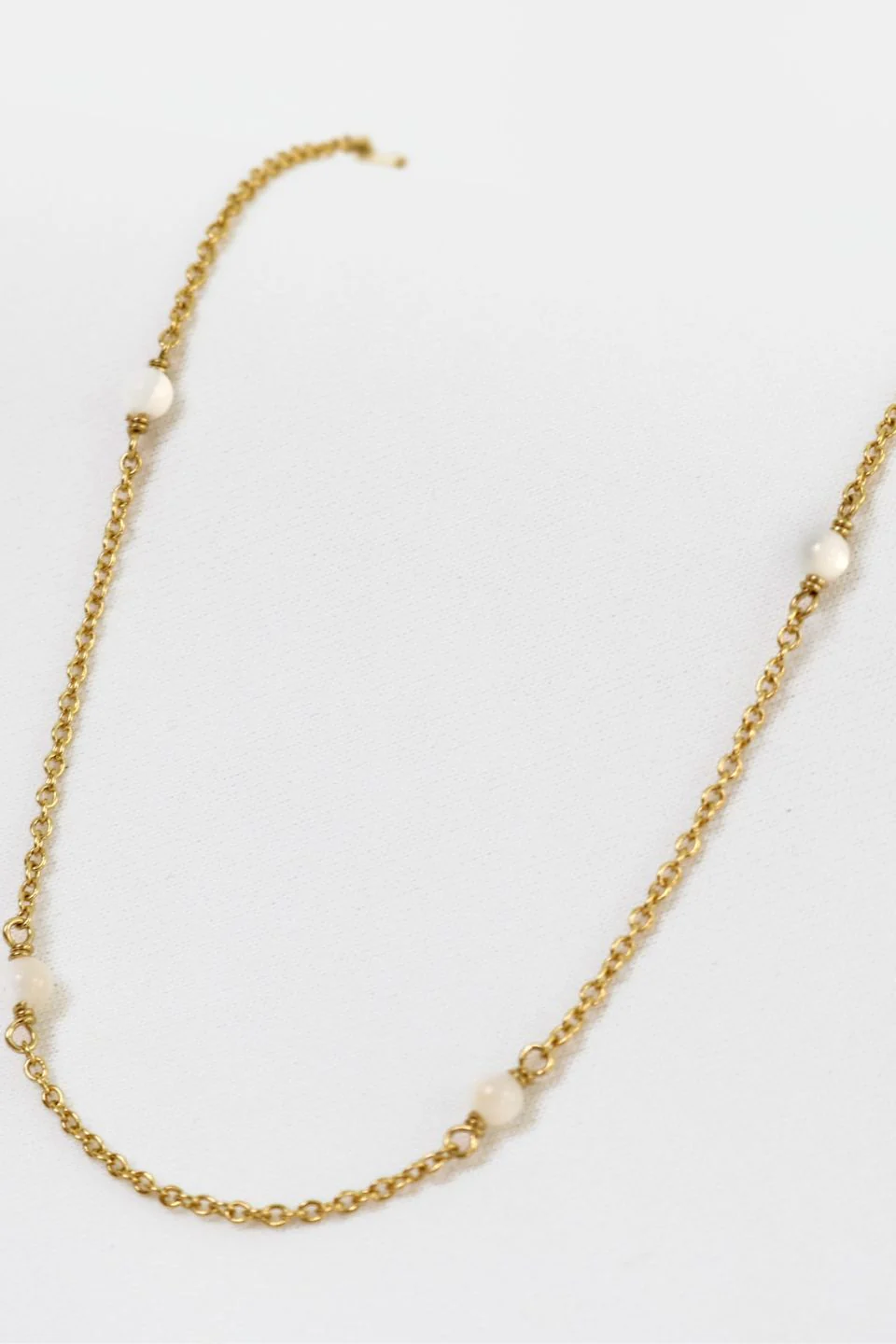 Elara Mother Of Pearl Ball 18k Gold Plate Necklace - Image 2