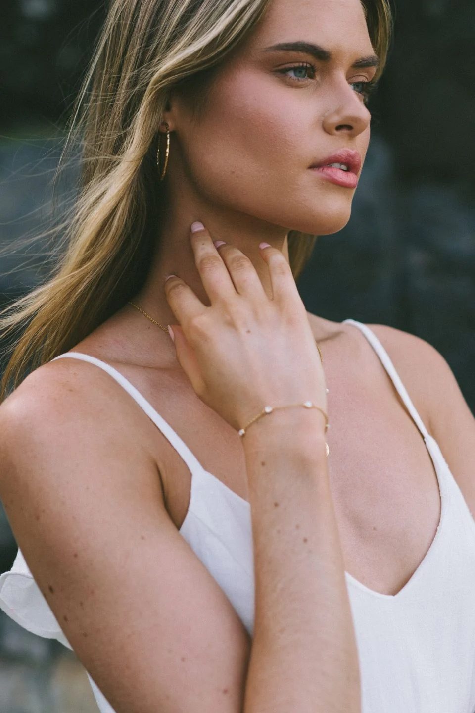 Elara Mother Of Pearl 18k EOL Gold Plate Bracelet - Image 4