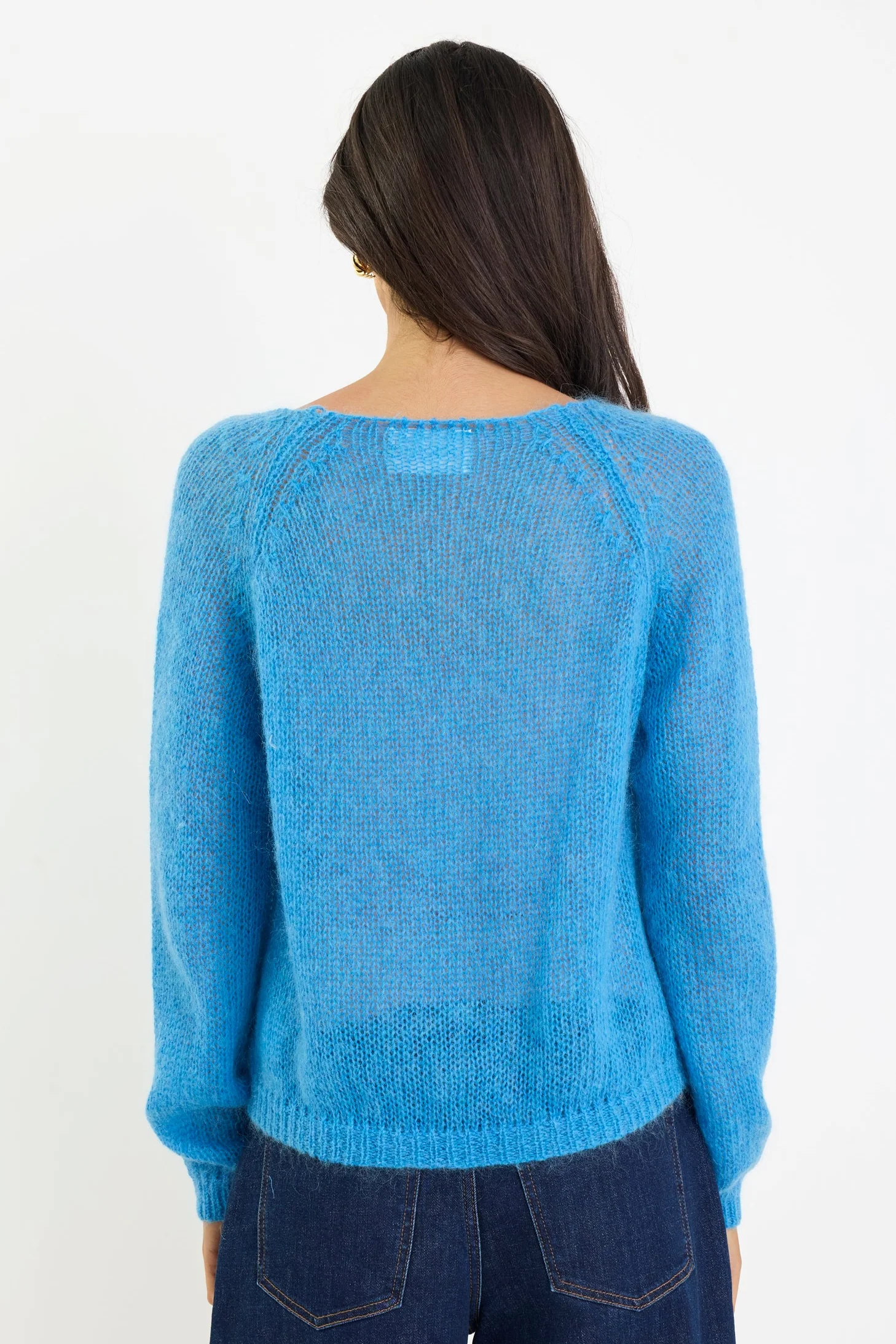 Emmy Cobalt Blue Mohair Cardigan - Image 4