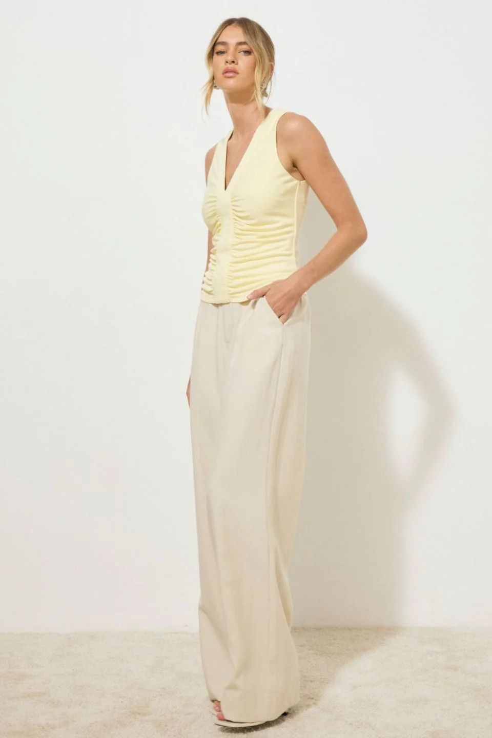 Era Butter Jersey Knit Sleeveless Top - Image 3