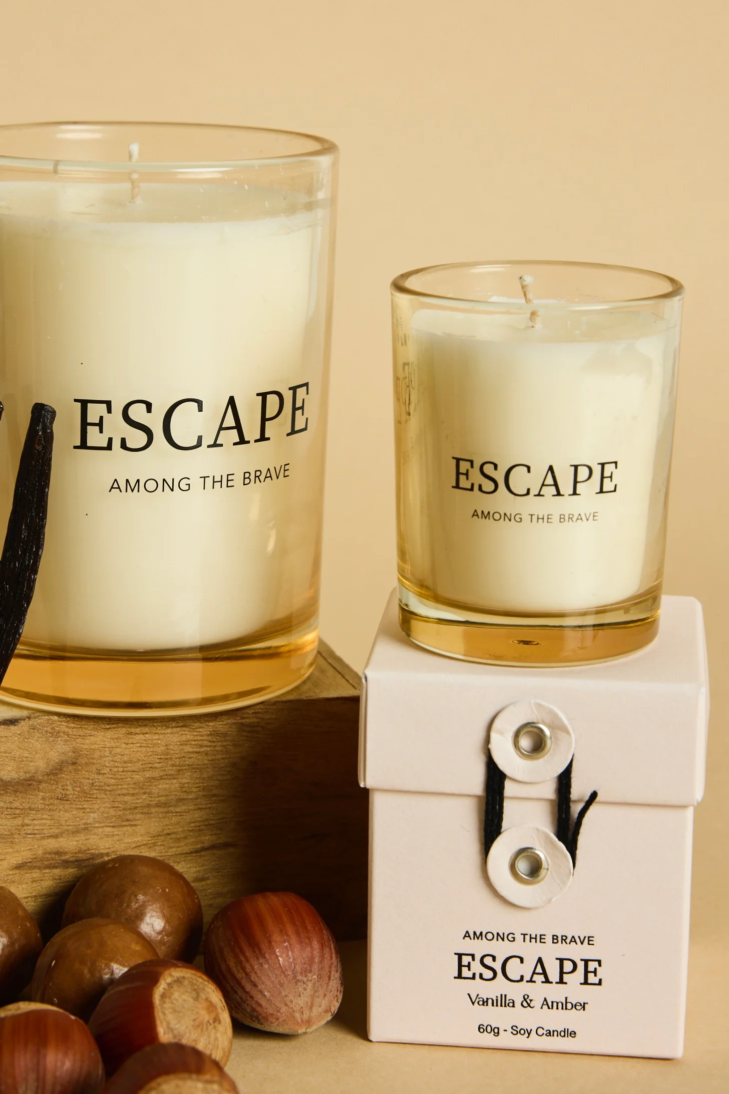 Escape Vanilla Amber 60g Soy Candle - Image 2