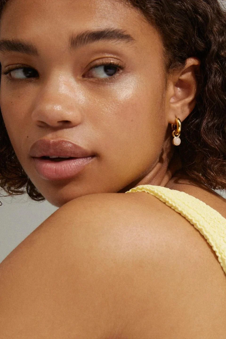 Evah Rosa Hoop Recycled Gold Plated Earrings - Image 2
