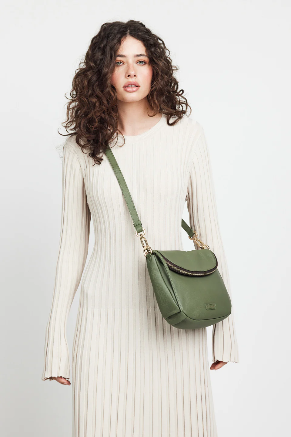 FiFi Cactus Leather Shoulder Bag - Image 3