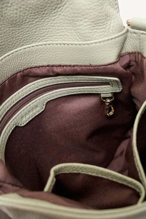 Fifi Eucalyptus Leather Shoulder Bag - Image 6