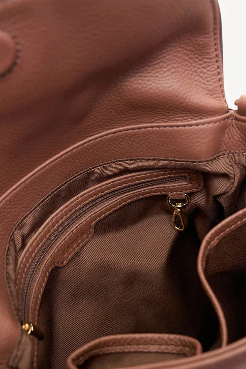 Fifi Umber Leather Shoulder Bag - Image 6