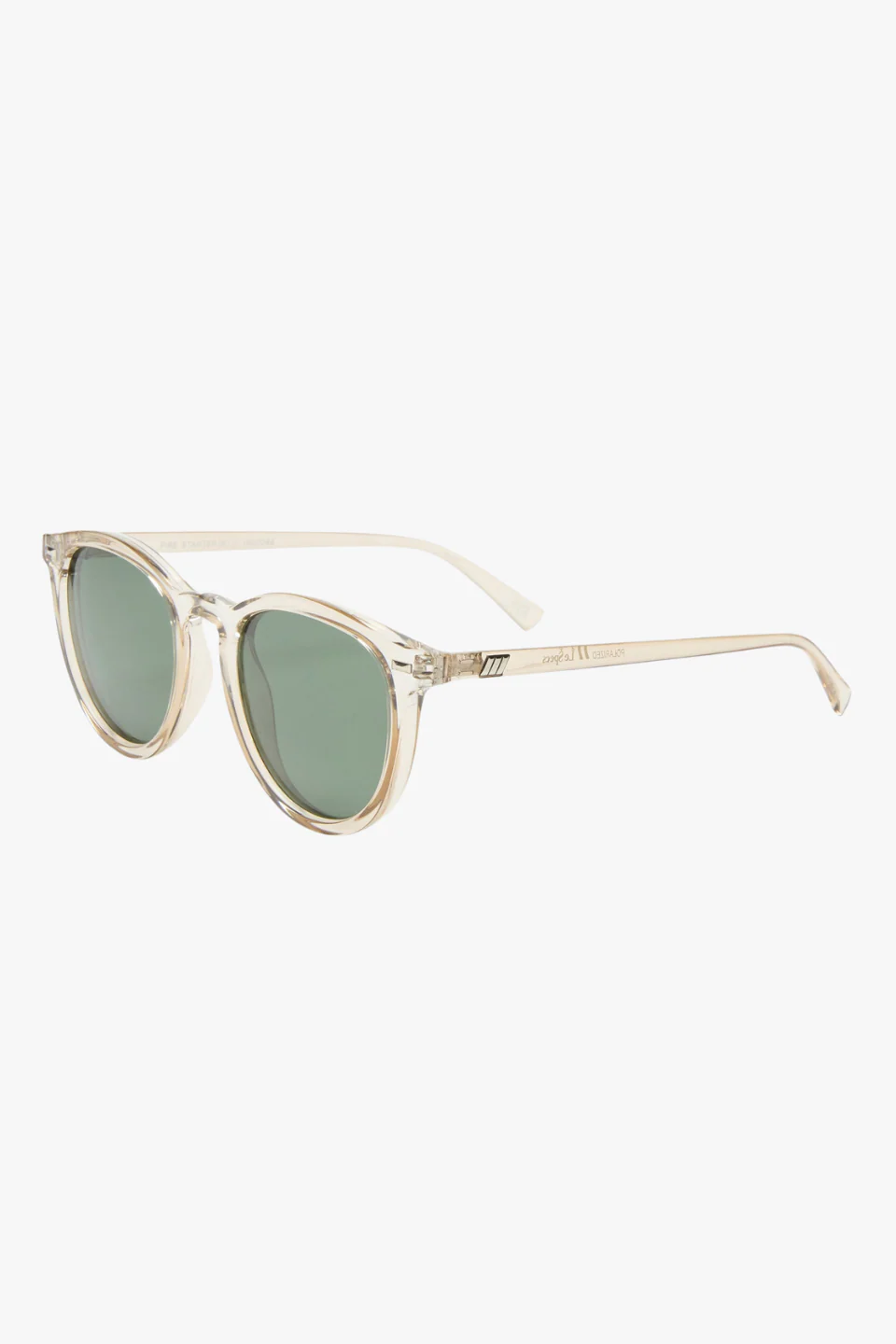 Fire Starter Round Clear Stone Khaki Polarised Lens Sunglasses - Image 5