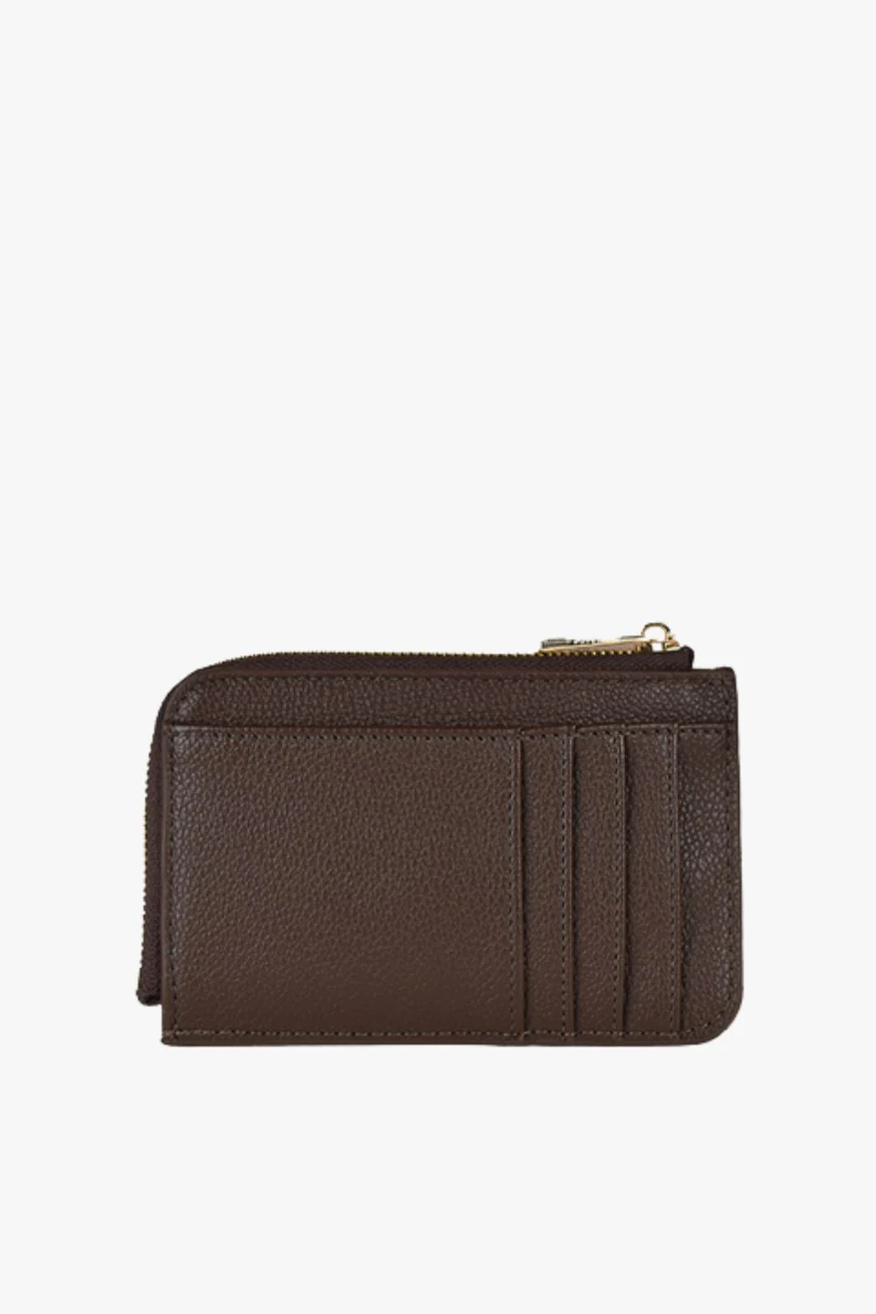 Fitz Chocolate Pebble Vegan Leather Card Holder - Image 3