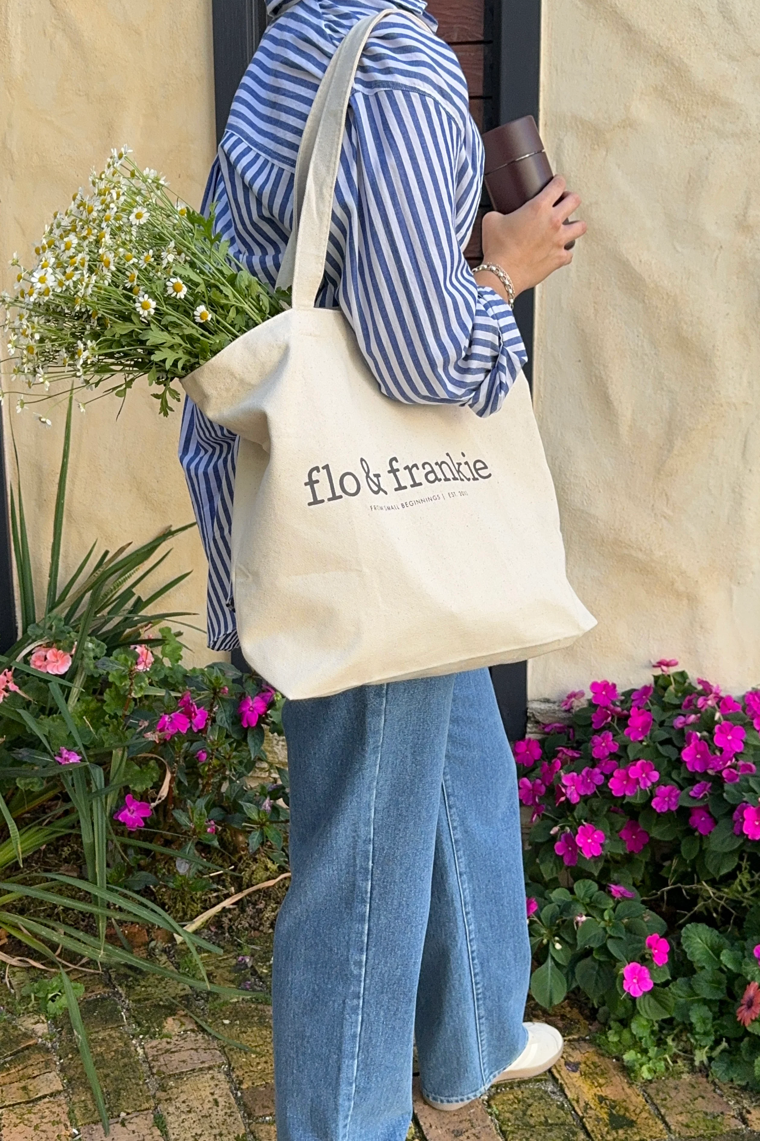 Flo Natural Canvas Tote Bag - Image 2