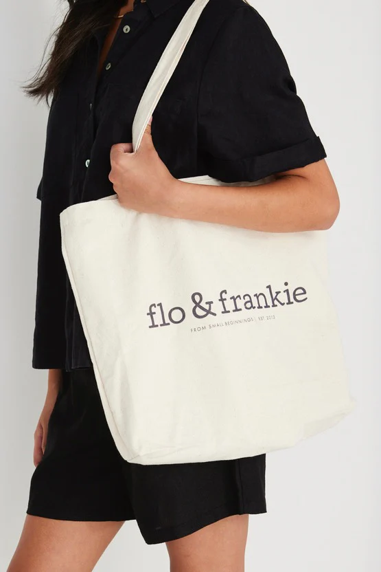 Flo Natural Canvas Tote Bag - Image 3