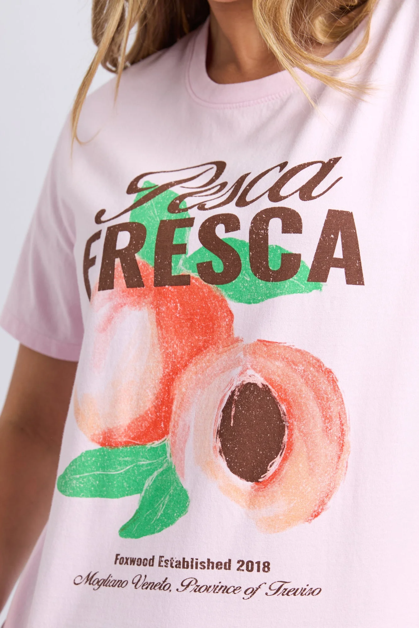Fresca Pale Pink Printed Boxy Tee - Image 2