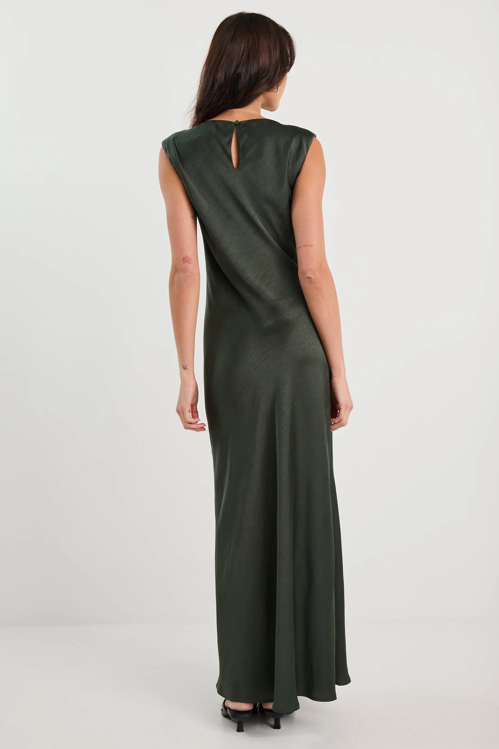 Fruition Forest Satin Bias Maxi Dress - Image 5