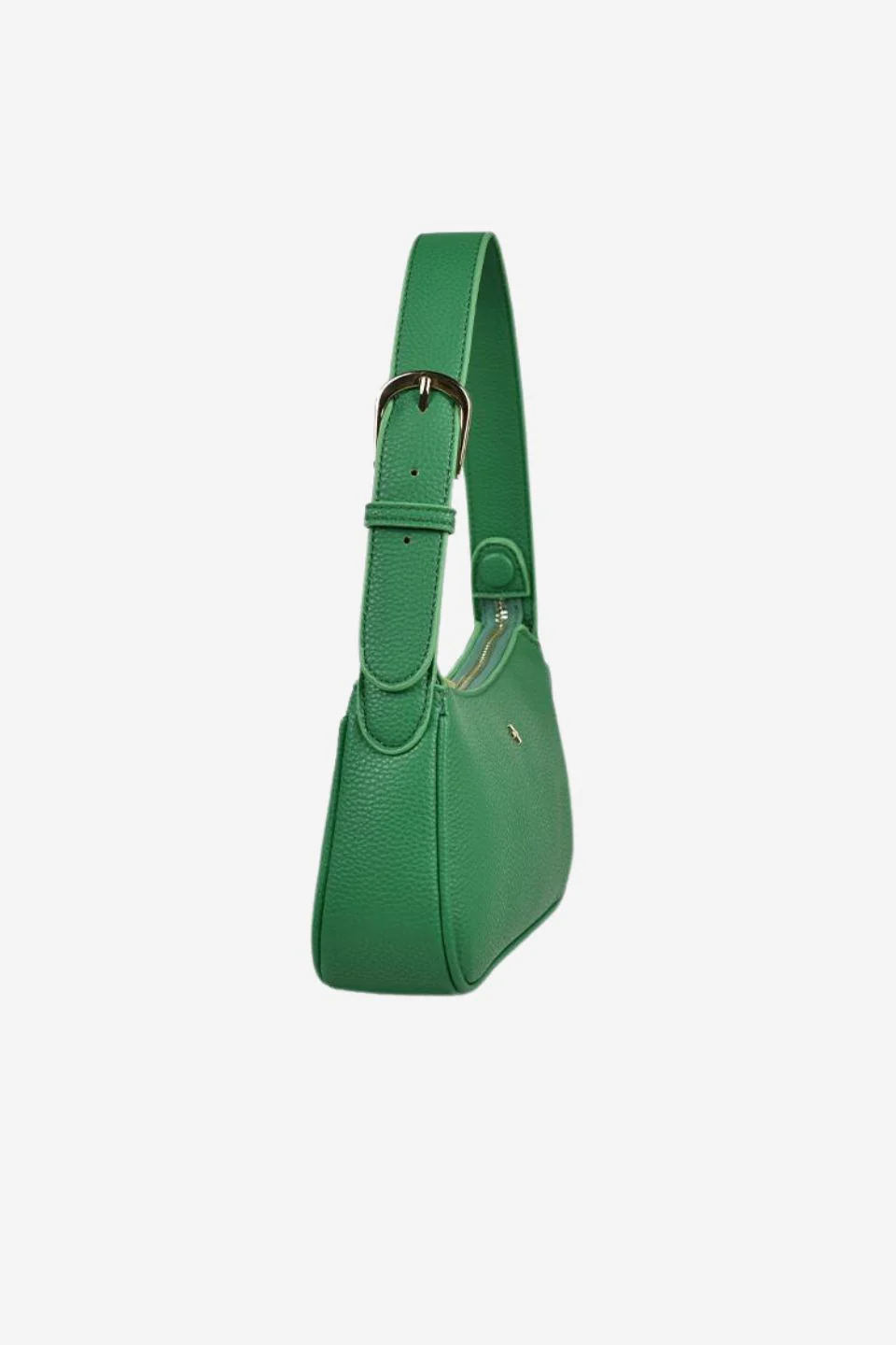 Gabi Green Vegan Leather Gold Hardware Shoulder Bag - Image 2