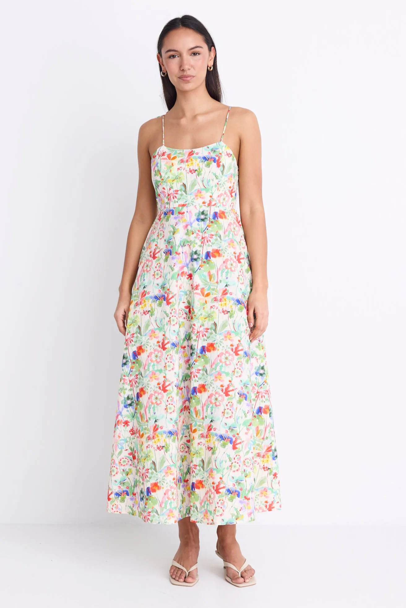 Gaze Wild Botanical Strappy Maxi Dress - Image 2