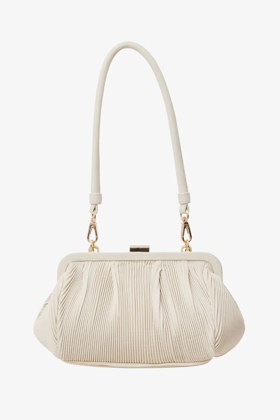 Juliet Alabaster Mini Pleated Shoulder Bag - Image 6