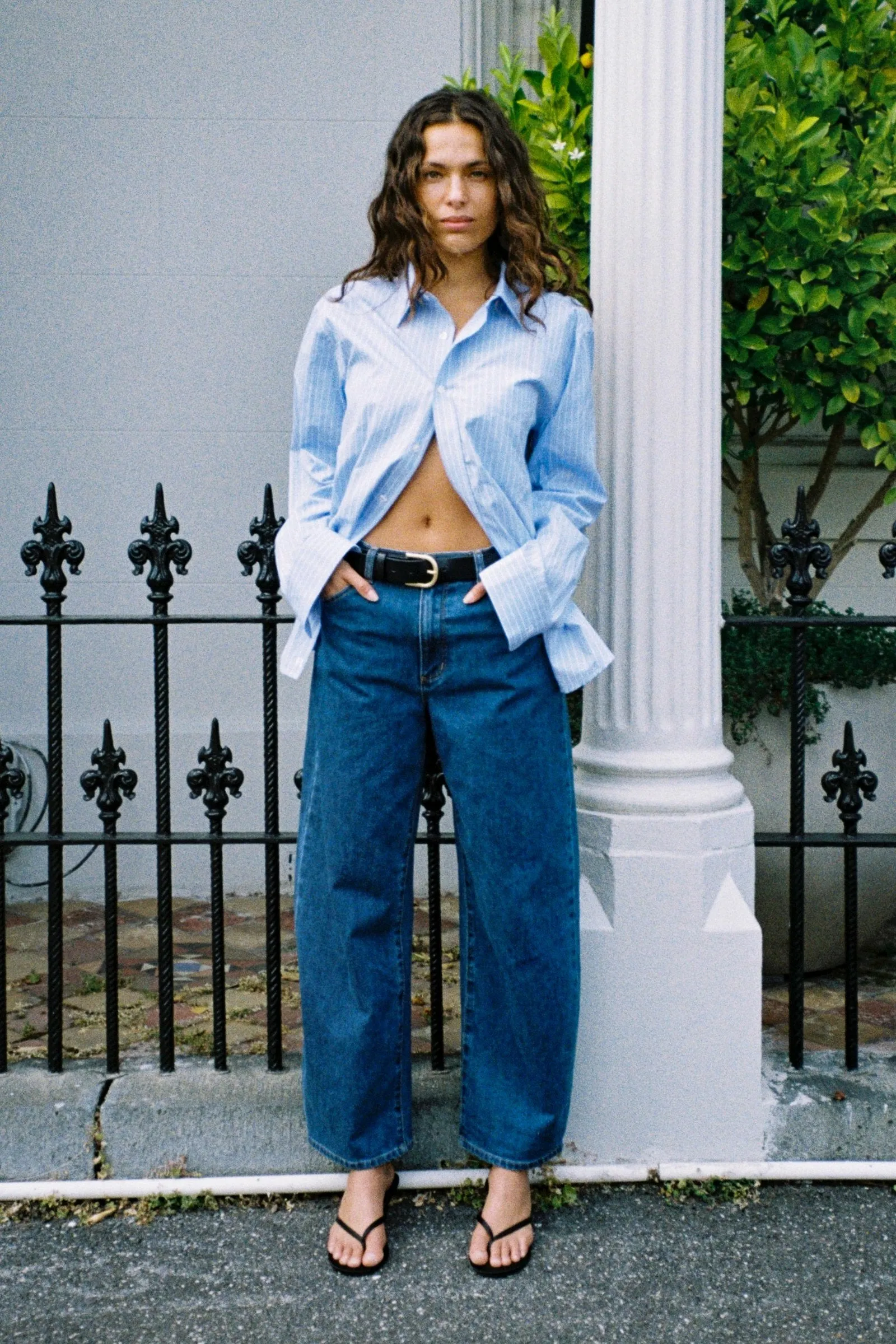 Gigi Forever Blue Mid Barrel Jean
