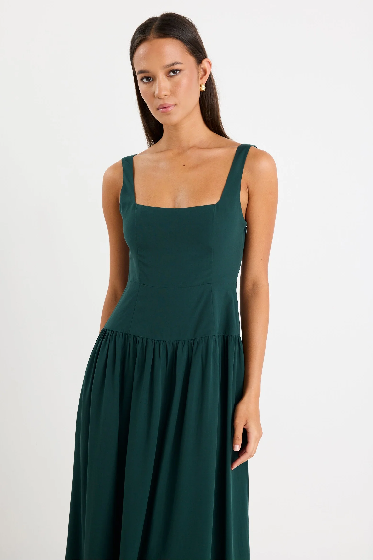 Gilded Forest Sleeveless Square Neck Maxi Dress - Image 2