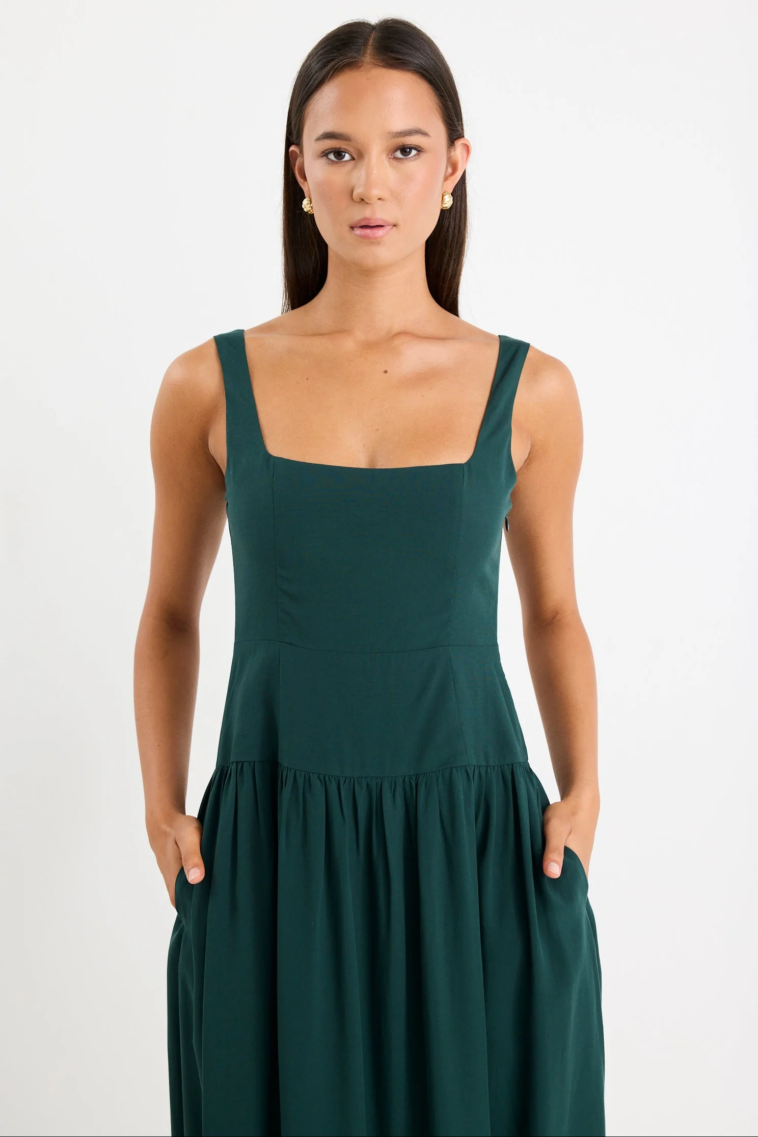 Gilded Forest Sleeveless Square Neck Maxi Dress - Image 5