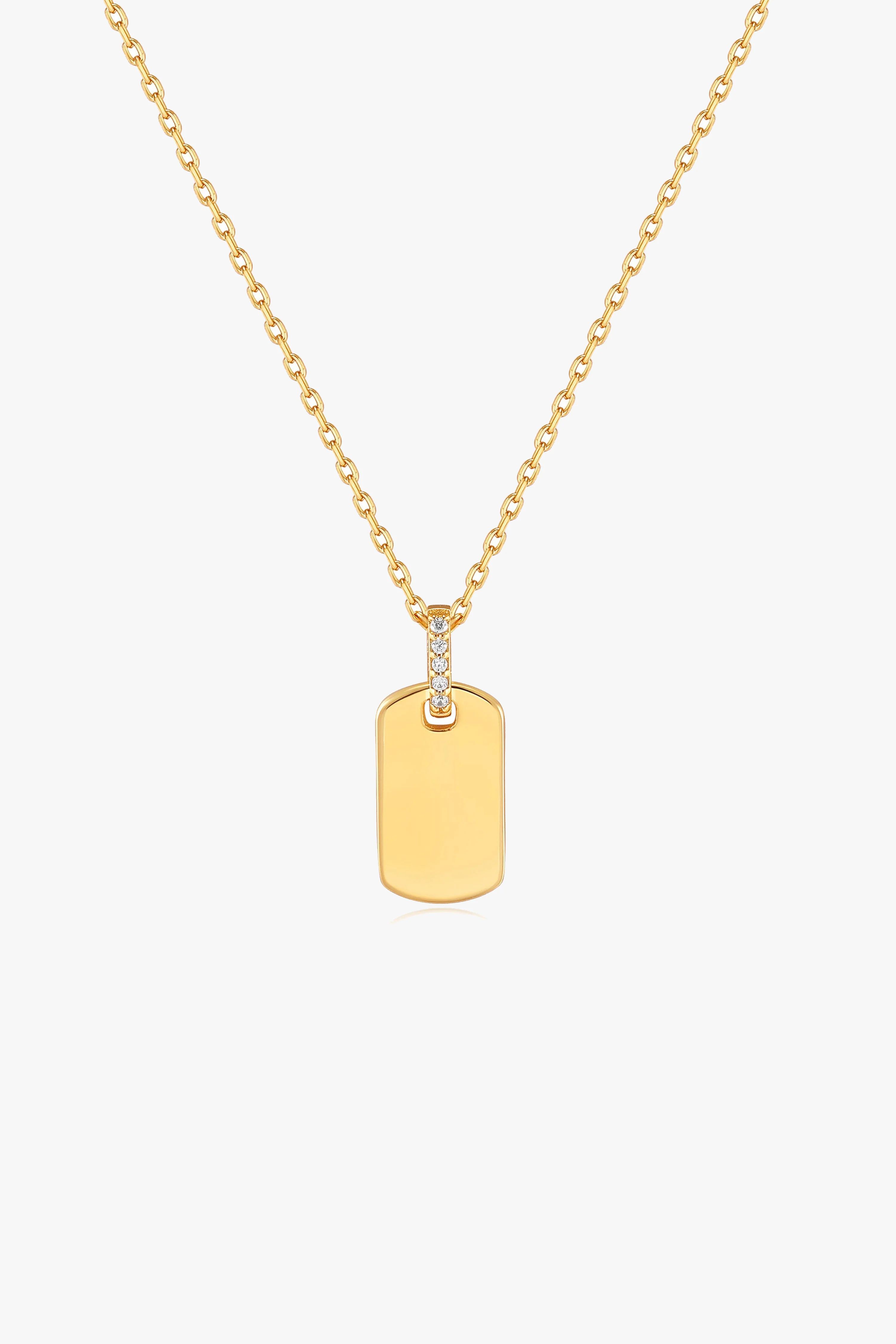 Glam Gold Tag EOL Necklace