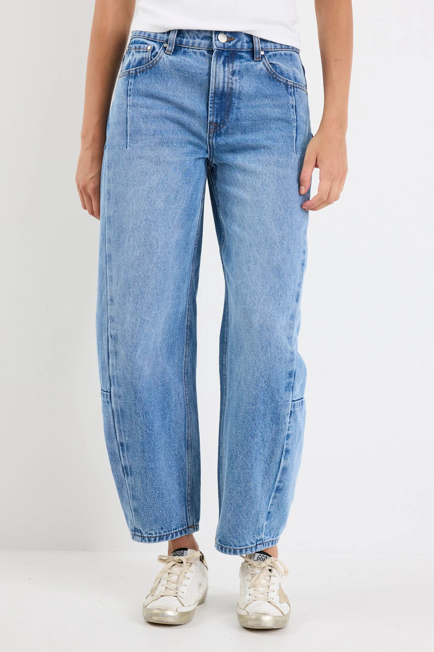 Graduate 90s Blue Non Stretch Barrel Jeans - Image 5