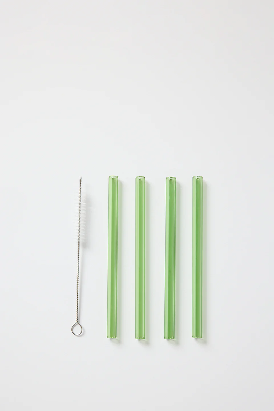 Green Cocktail Short Reuseable Pk 4 Glass Drinking Straws - Image 2