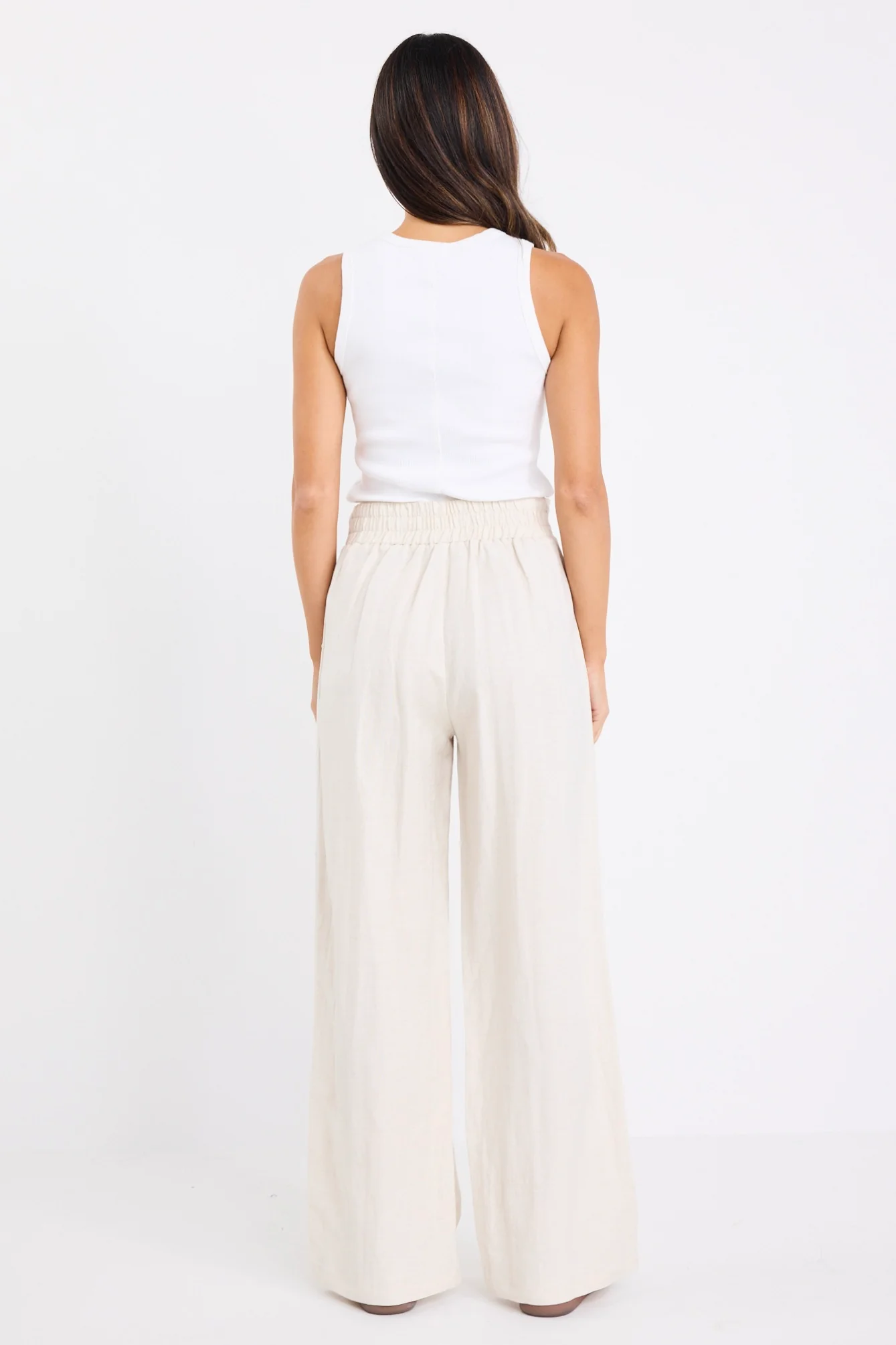 Guardian Natural Linen Viscose Elastic Back Pants - Image 6
