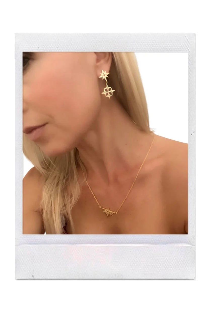 Hanging Constellation EOL Gold Earrings - Image 2