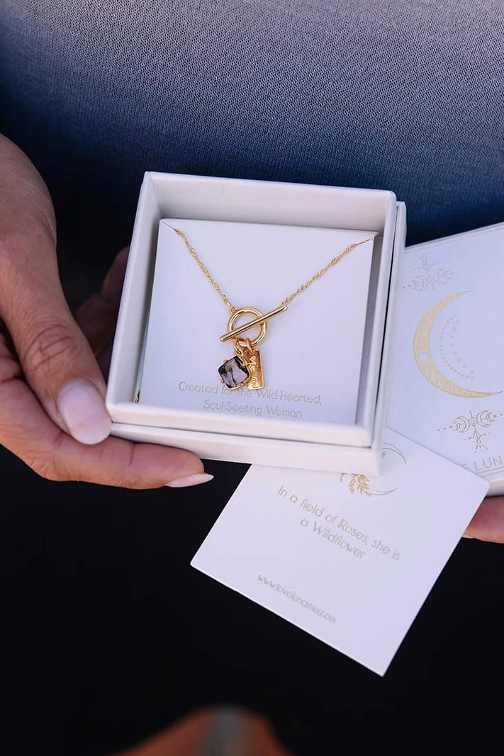Healing 18k Gold Plate with EOL Herkimer Quartz Fob Bracelet - Image 3