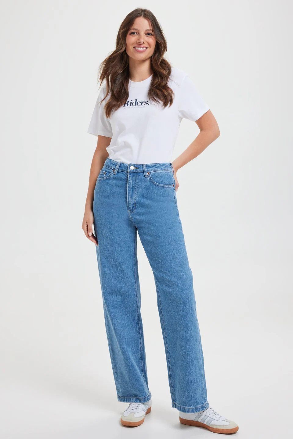 Hi Wide Worn In Blue Jean - Image 2