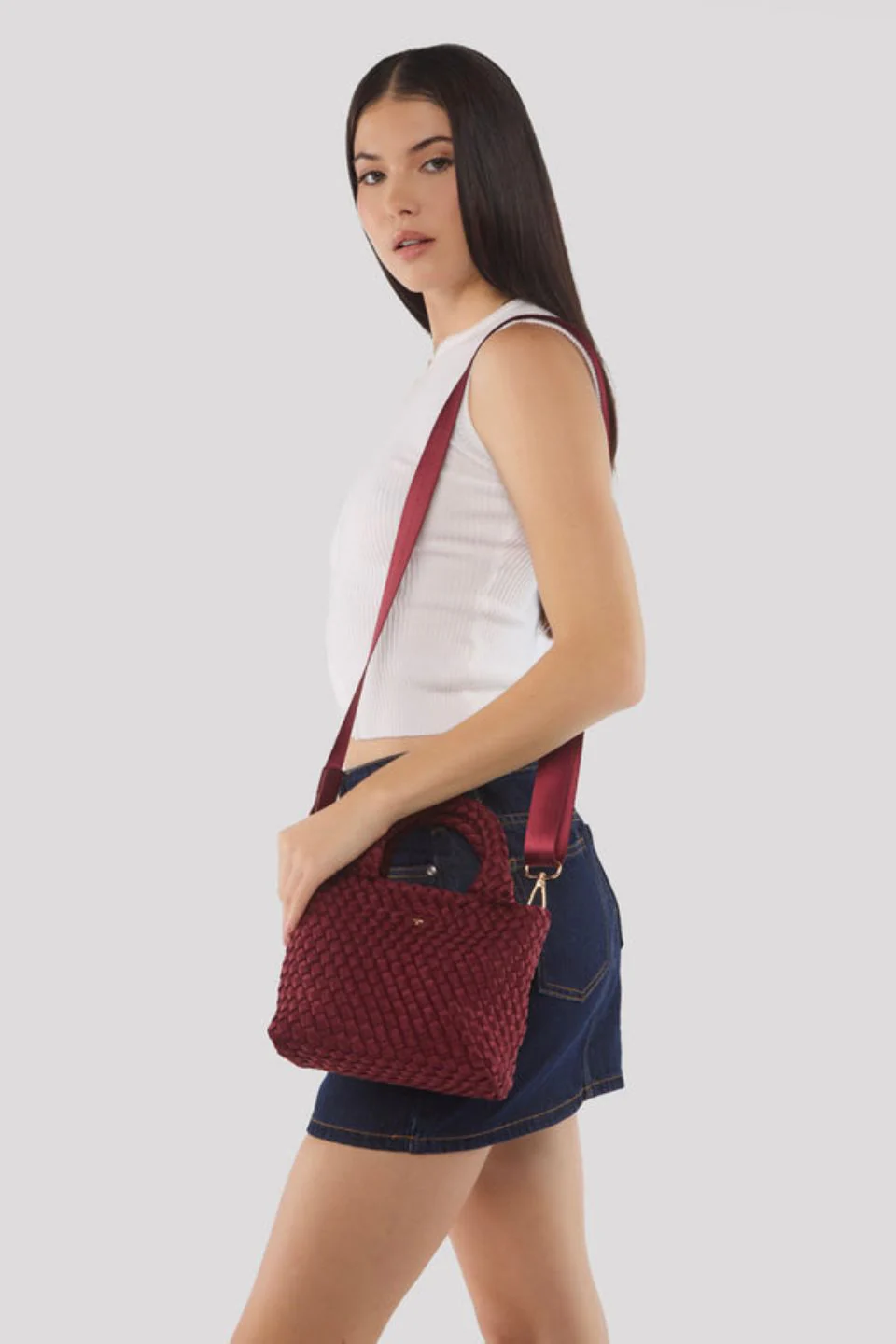 Honey Cherry Woven Mini Bag - Image 2