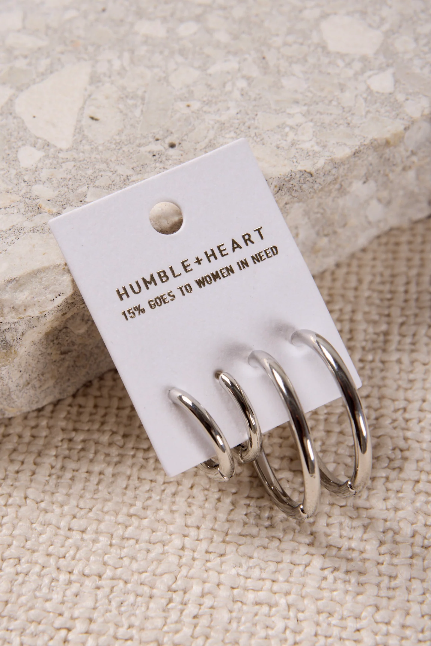 Hoop Set EOL Rhodium Earrings