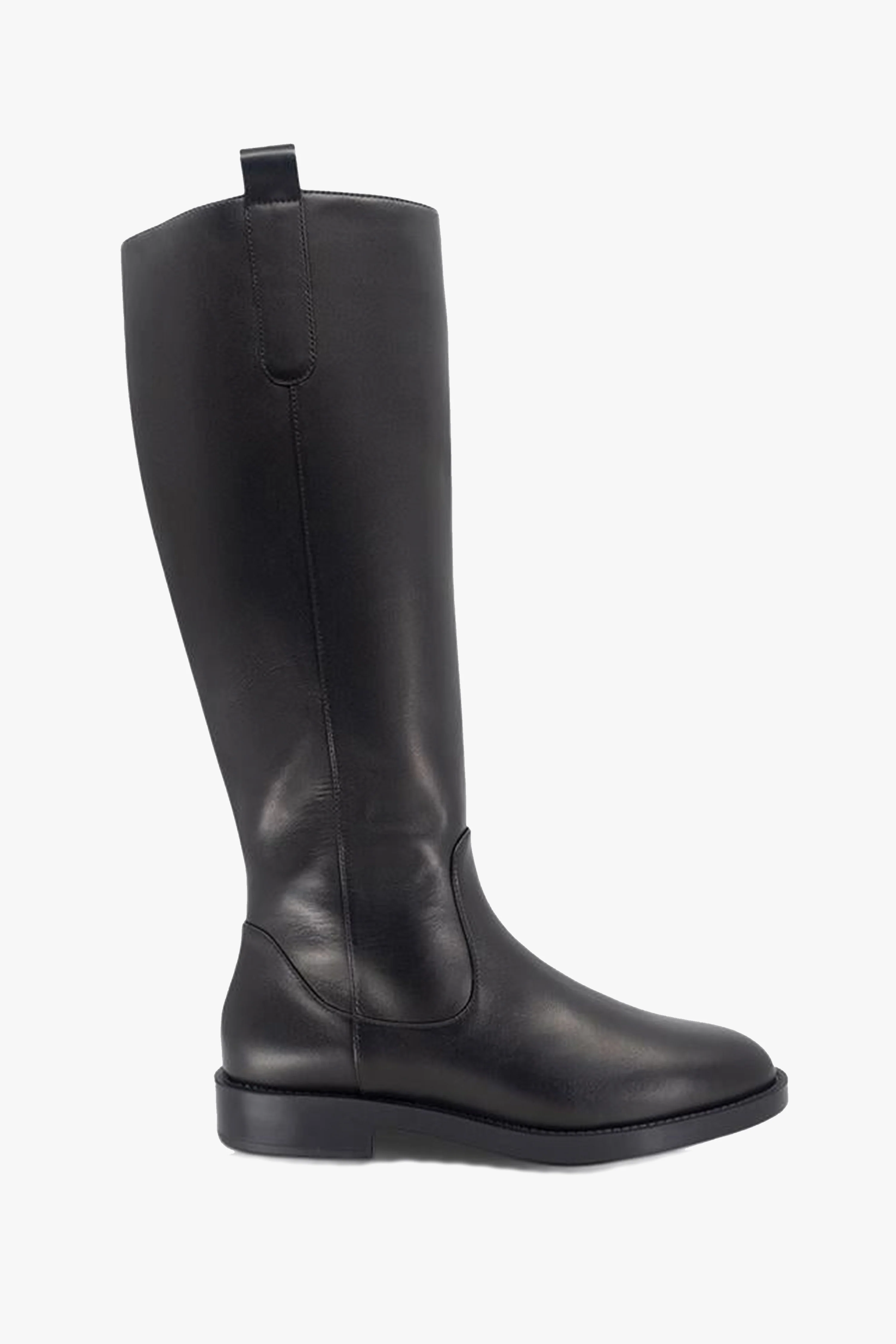 Huntley Black Low Heel Tall Boot - Image 2