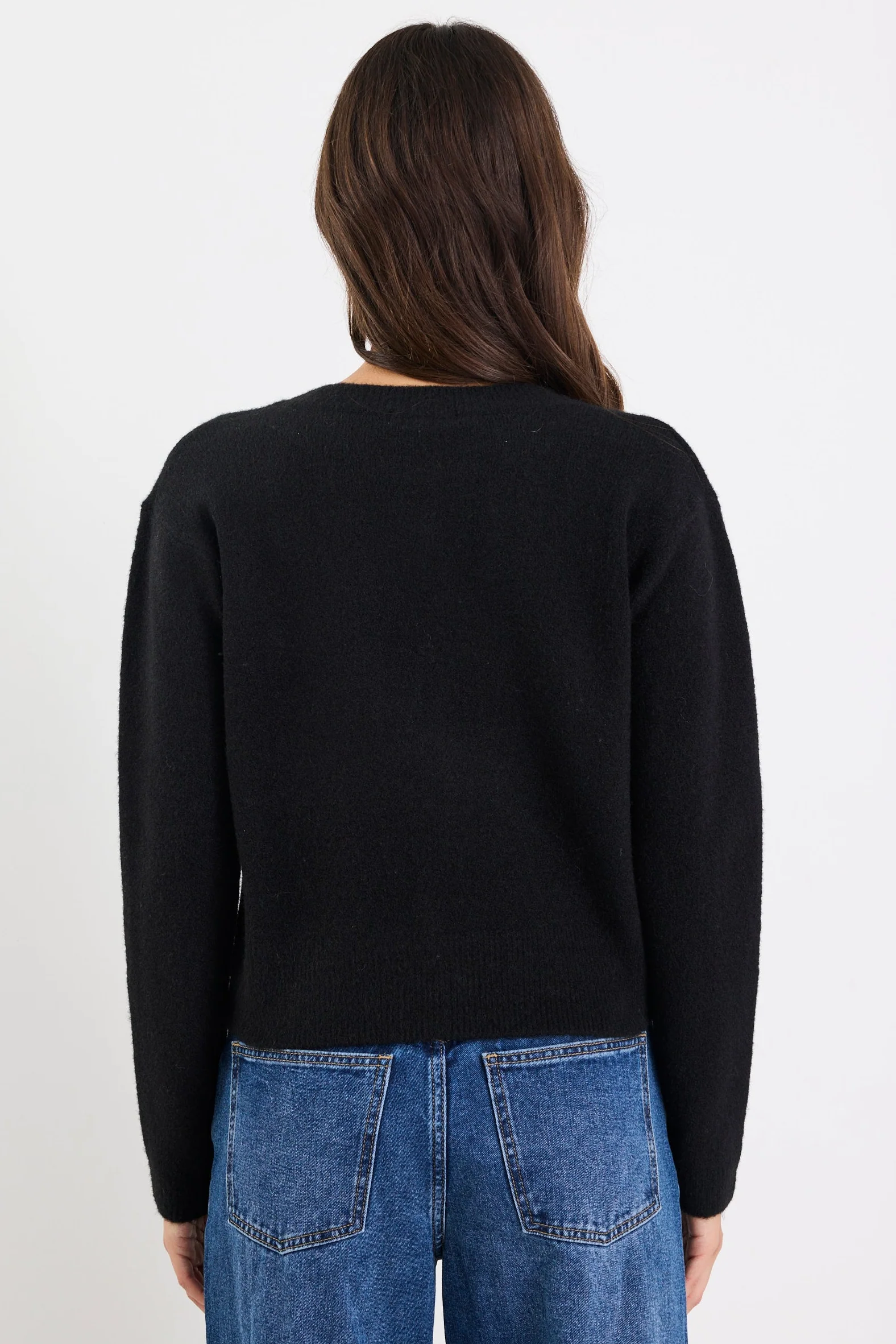 Imprint Black Soft Knit Crewneck Cardigan - Image 6