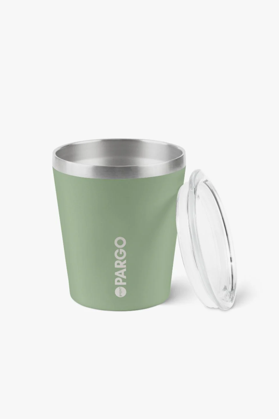 Insulated Eucalypt Green 8oz Coffee Cup - Image 4