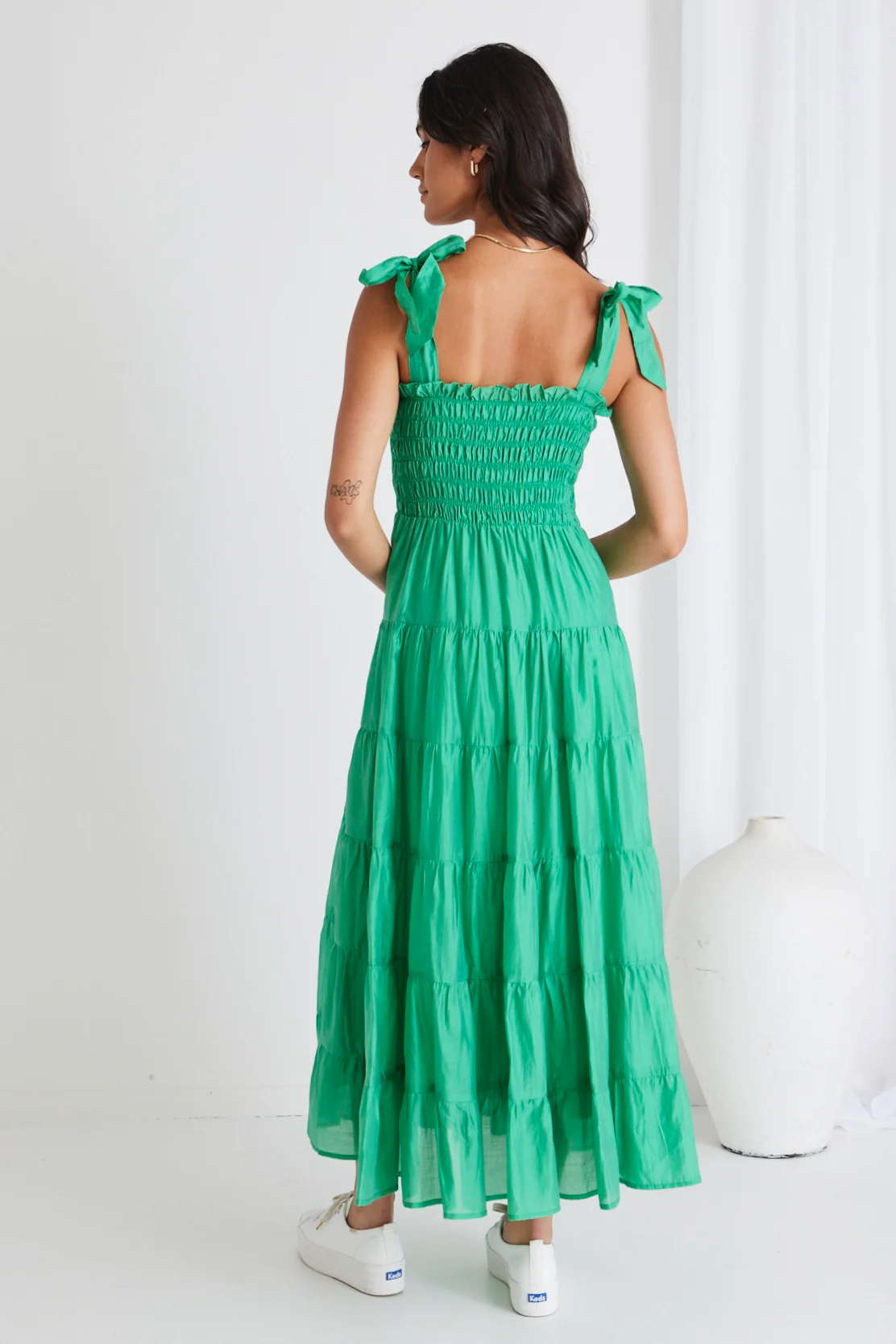 Isabella Green Strappy Tiered Maxi Dress - Image 6