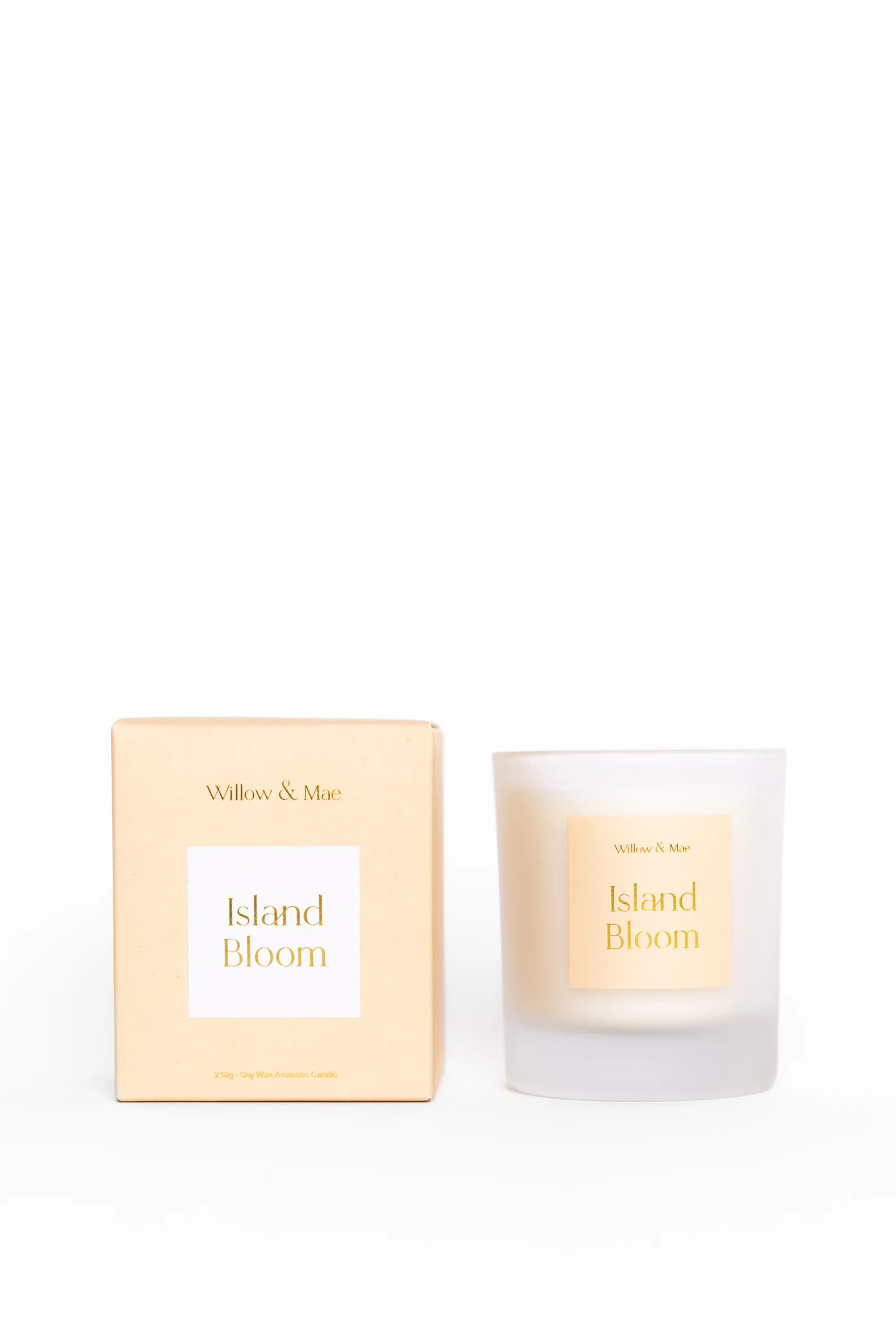 Island Bloom Yellow 210g Soy Candle - Image 2