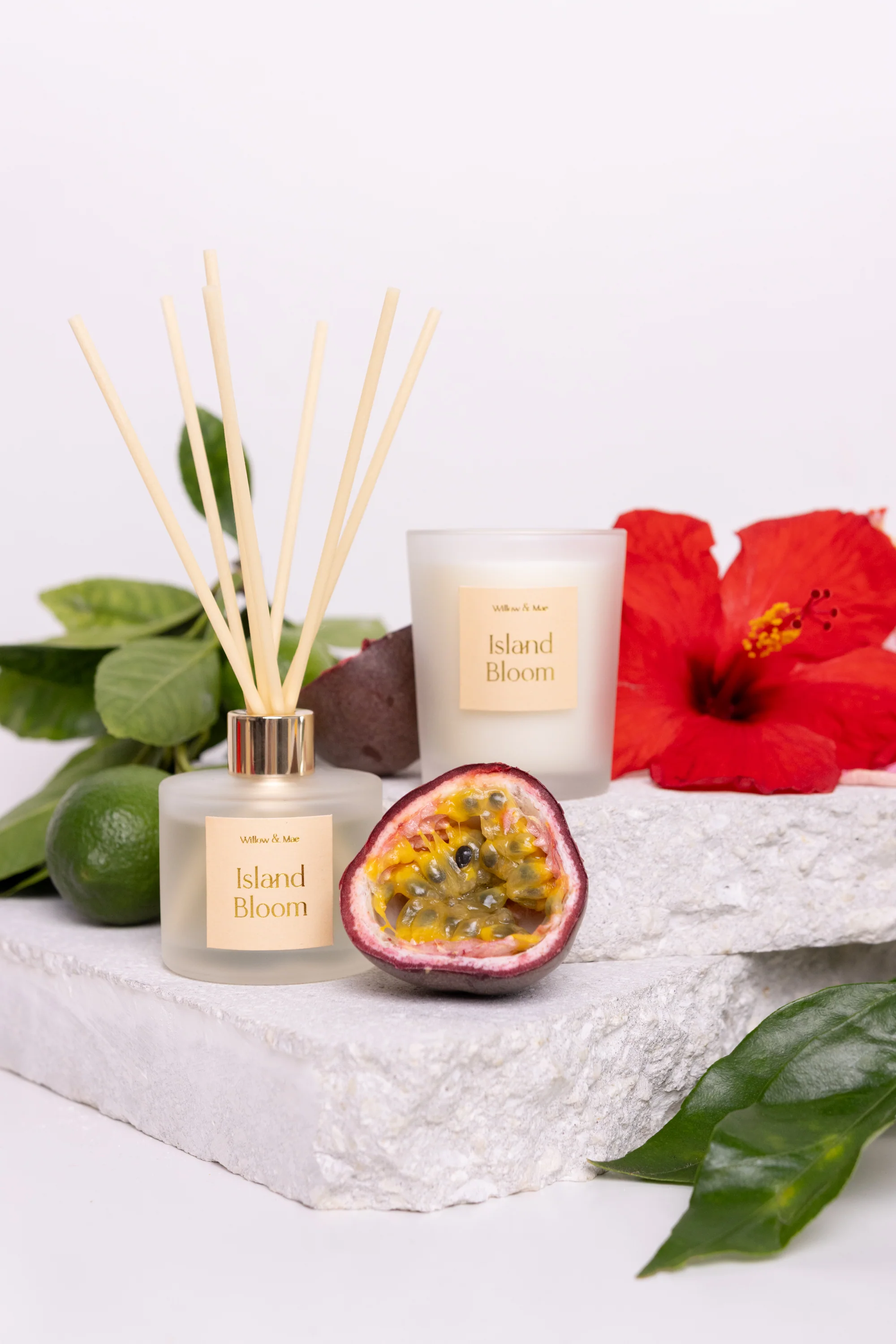 Island Bloom Yellow 70g Candle + 50ml Diffuser Set