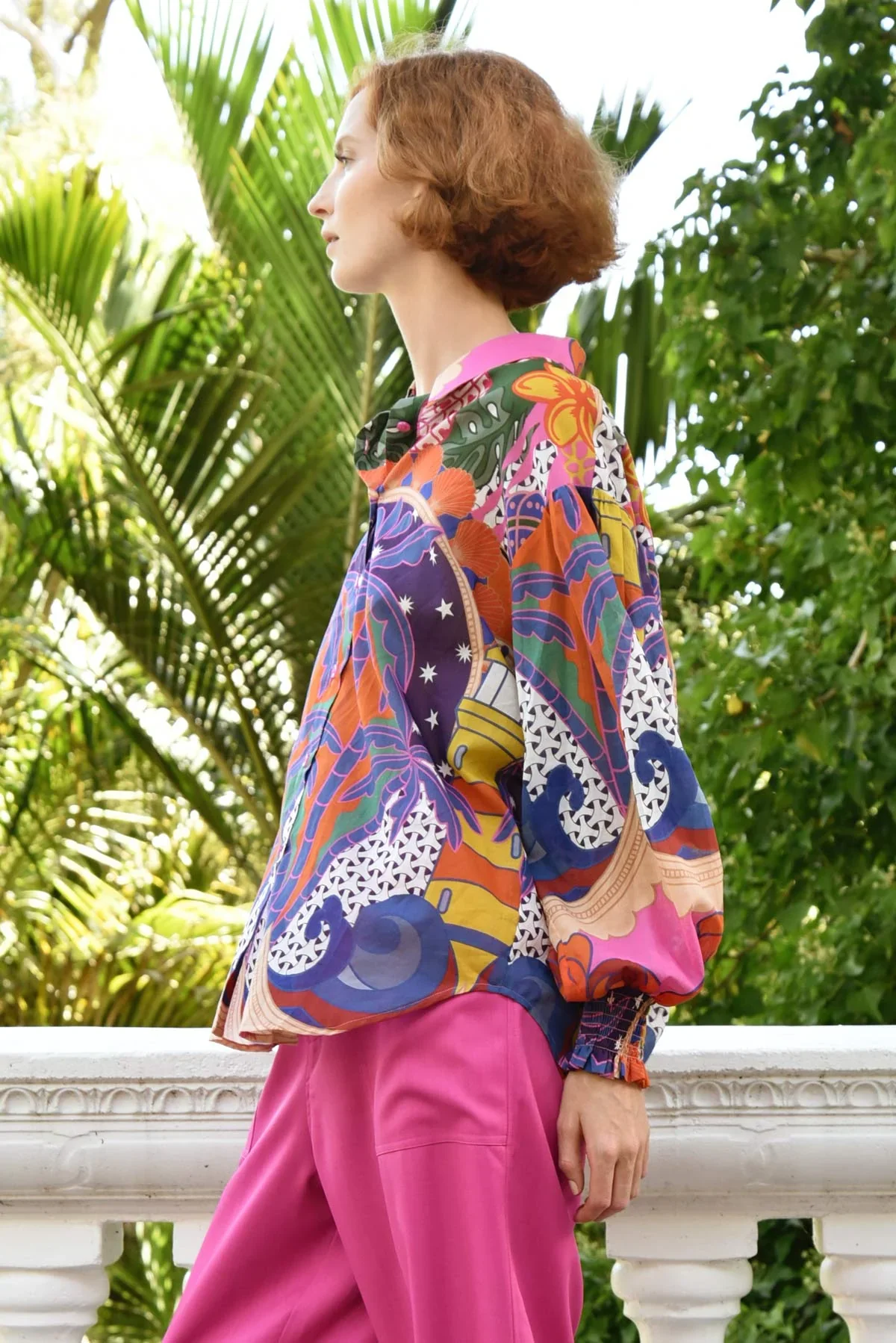 Island Hop Bright Multi Pattern Shirt - Image 2