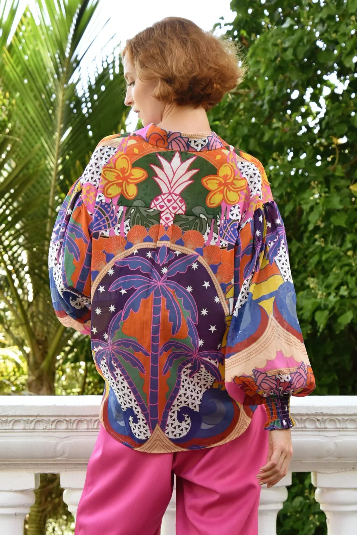 Island Hop Bright Multi Pattern Shirt - Image 3