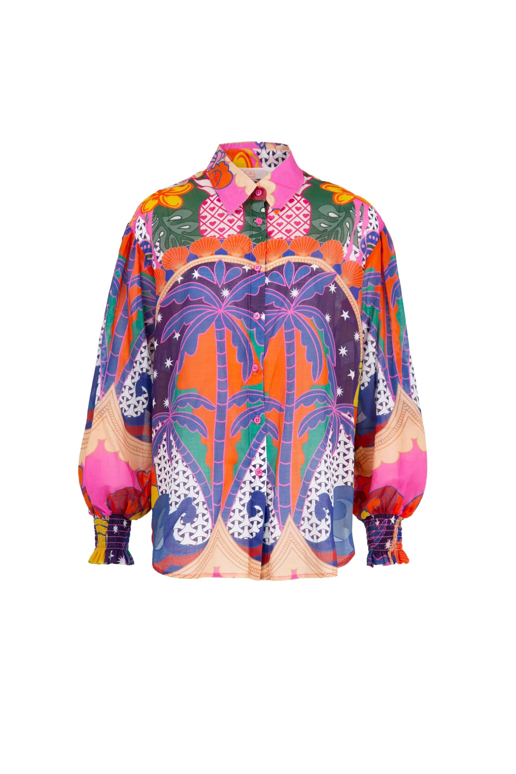 Island Hop Bright Multi Pattern Shirt - Image 6